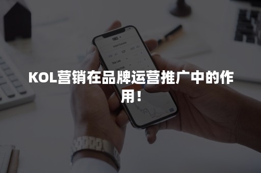 KOL营销在品牌运营推广中的作用！