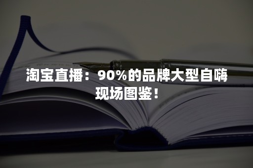 淘宝直播：90%的品牌大型自嗨现场图鉴！