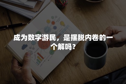 成为数字游民，是摆脱内卷的一个解吗？