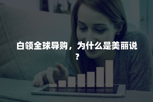 白领全球导购，为什么是美丽说？