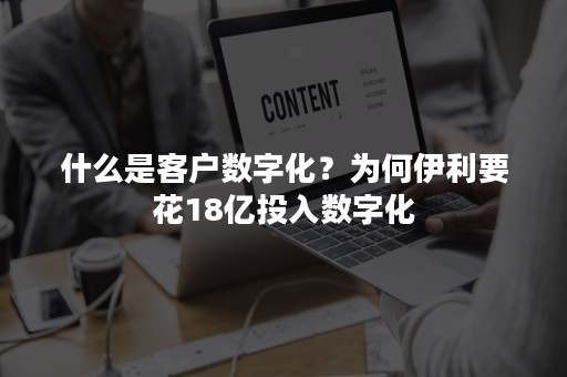 什么是客户数字化？为何伊利要花18亿投入数字化