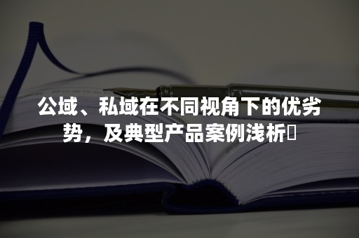 公域、私域在不同视角下的优劣势，及典型产品案例浅析​