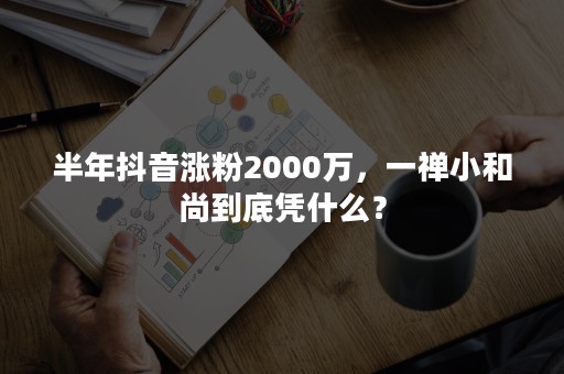 半年抖音涨粉2000万，一禅小和尚到底凭什么？