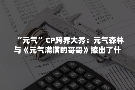 “元气”CP跨界大秀：元气森林与《元气满满的哥哥》擦出了什么火花？