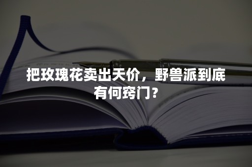 把玫瑰花卖出天价，野兽派到底有何窍门？