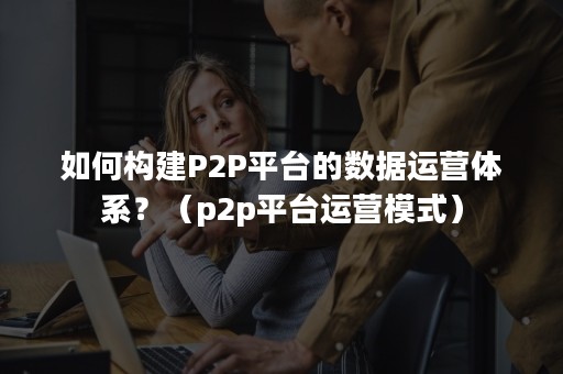 如何构建P2P平台的数据运营体系？（p2p平台运营模式）