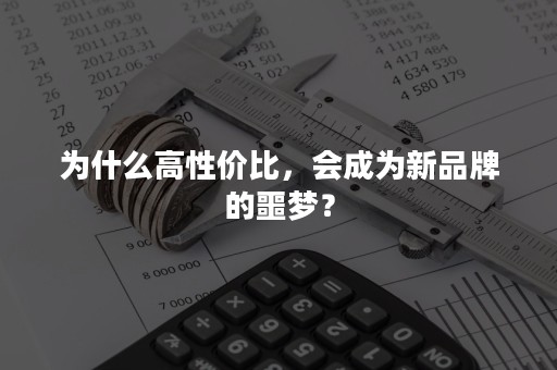 为什么高性价比，会成为新品牌的噩梦？