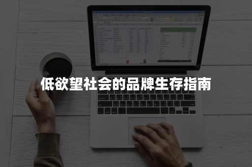 低欲望社会的品牌生存指南