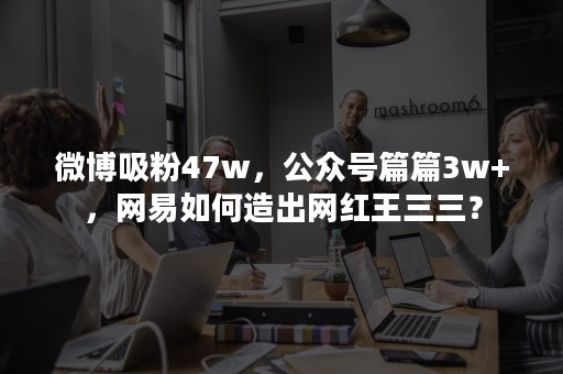 微博吸粉47w，公众号篇篇3w+，网易如何造出网红王三三？