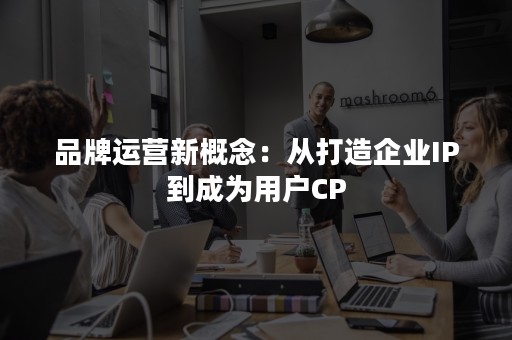 品牌运营新概念：从打造企业IP到成为用户CP