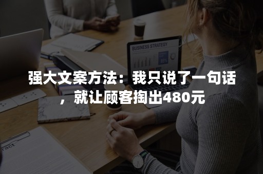 强大文案方法：我只说了一句话，就让顾客掏出480元