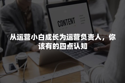 从运营小白成长为运营负责人，你该有的四点认知