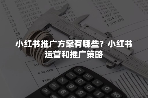 小红书推广方案有哪些？小红书运营和推广策略