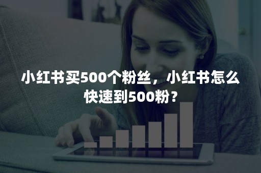 小红书买500个粉丝，小红书怎么快速到500粉？