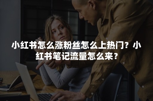 小红书怎么涨粉丝怎么上热门？小红书笔记流量怎么来？