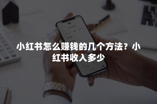 小红书怎么赚钱的几个方法？小红书收入多少