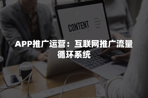 APP推广运营：互联网推广流量循环系统