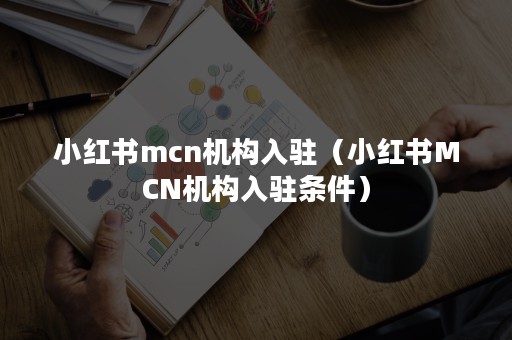 小红书mcn机构入驻（小红书MCN机构入驻条件）