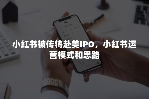 小红书被传将赴美IPO，小红书运营模式和思路