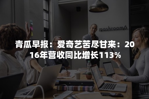 青瓜早报：爱奇艺苦尽甘来：2016年营收同比增长113%