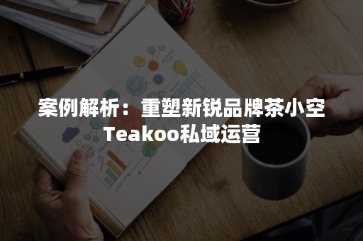 案例解析：重塑新锐品牌茶小空Teakoo私域运营