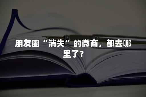 朋友圈“消失”的微商，都去哪里了？