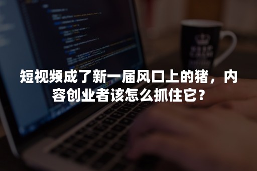 短视频成了新一届风口上的猪，内容创业者该怎么抓住它？