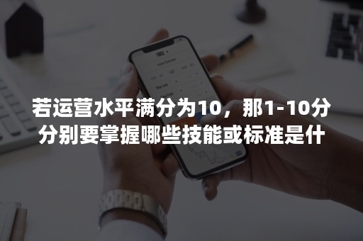 若运营水平满分为10，那1-10分分别要掌握哪些技能或标准是什么？