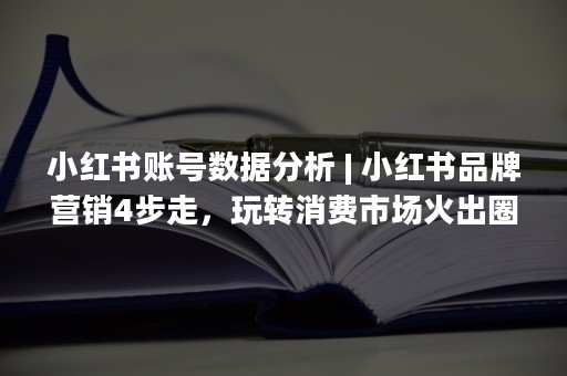 小红书账号数据分析 | 小红书品牌营销4步走，玩转消费市场火出圈！