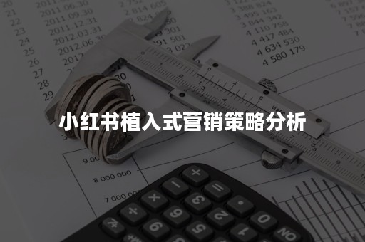 小红书植入式营销策略分析