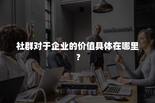 社群对于企业的价值具体在哪里？