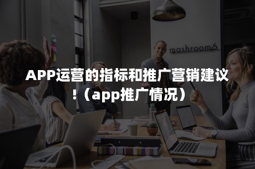 APP运营的指标和推广营销建议!（app推广情况）