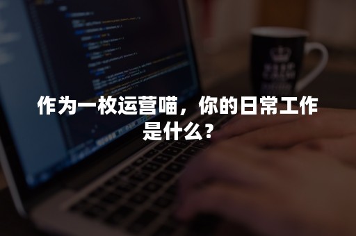 作为一枚运营喵，你的日常工作是什么？