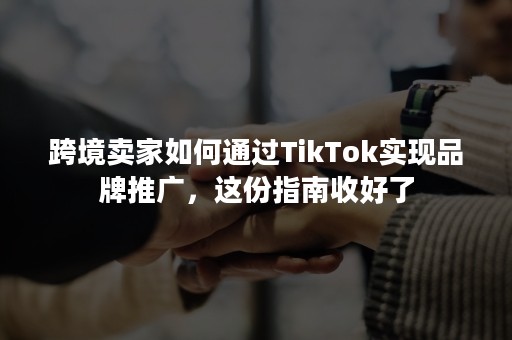 跨境卖家如何通过TikTok实现品牌推广，这份指南收好了