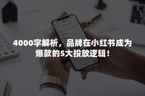 4000字解析，品牌在小红书成为爆款的5大投放逻辑！