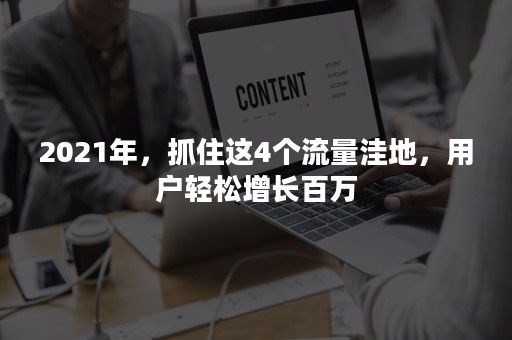 2021年，抓住这4个流量洼地，用户轻松增长百万