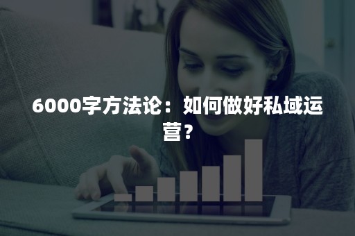 6000字方法论：如何做好私域运营？