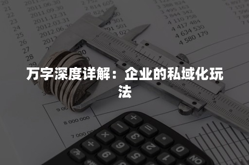 万字深度详解：企业的私域化玩法