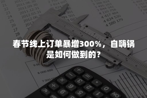 春节线上订单暴增300%，自嗨锅是如何做到的？