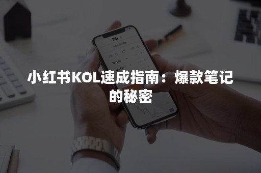 小红书KOL速成指南：爆款笔记的秘密