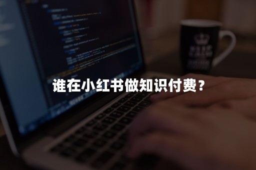 谁在小红书做知识付费？