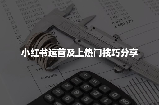 小红书运营及上热门技巧分享