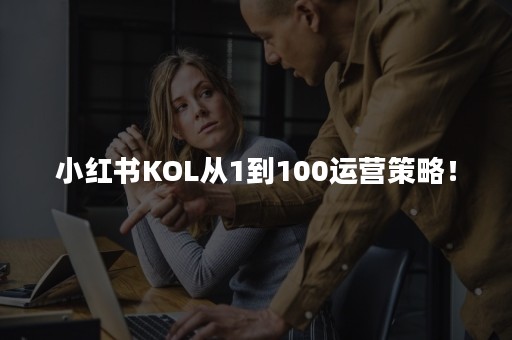 小红书KOL从1到100运营策略！