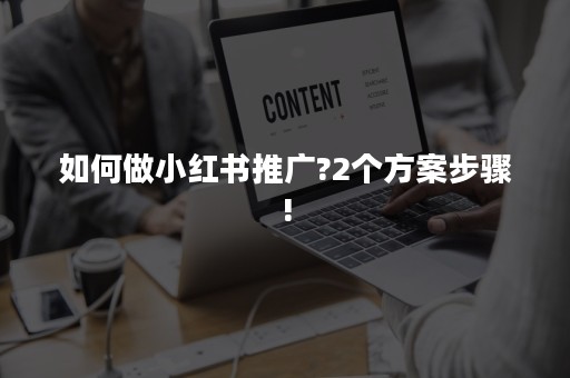 如何做小红书推广?2个方案步骤!