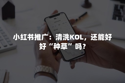 小红书推广：清洗KOL，还能好好“种草”吗？