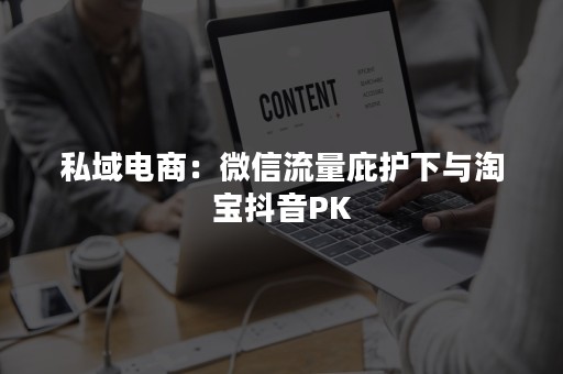 私域电商：微信流量庇护下与淘宝抖音PK