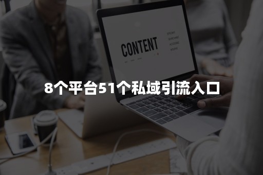 8个平台51个私域引流入口