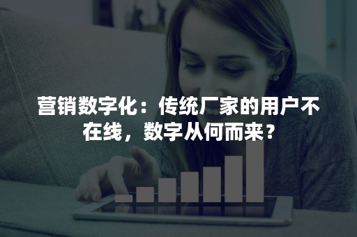 营销数字化：传统厂家的用户不在线，数字从何而来？