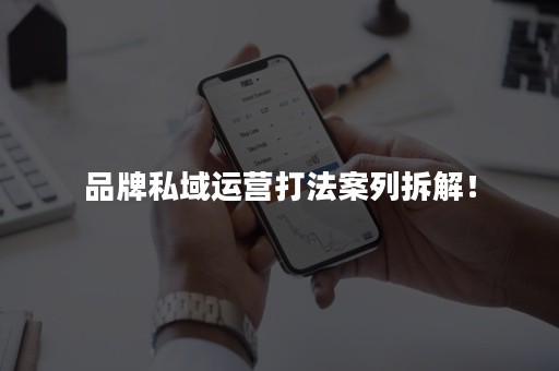 品牌私域运营打法案列拆解！