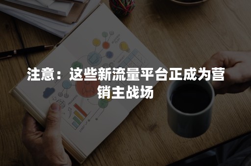 注意：这些新流量平台正成为营销主战场